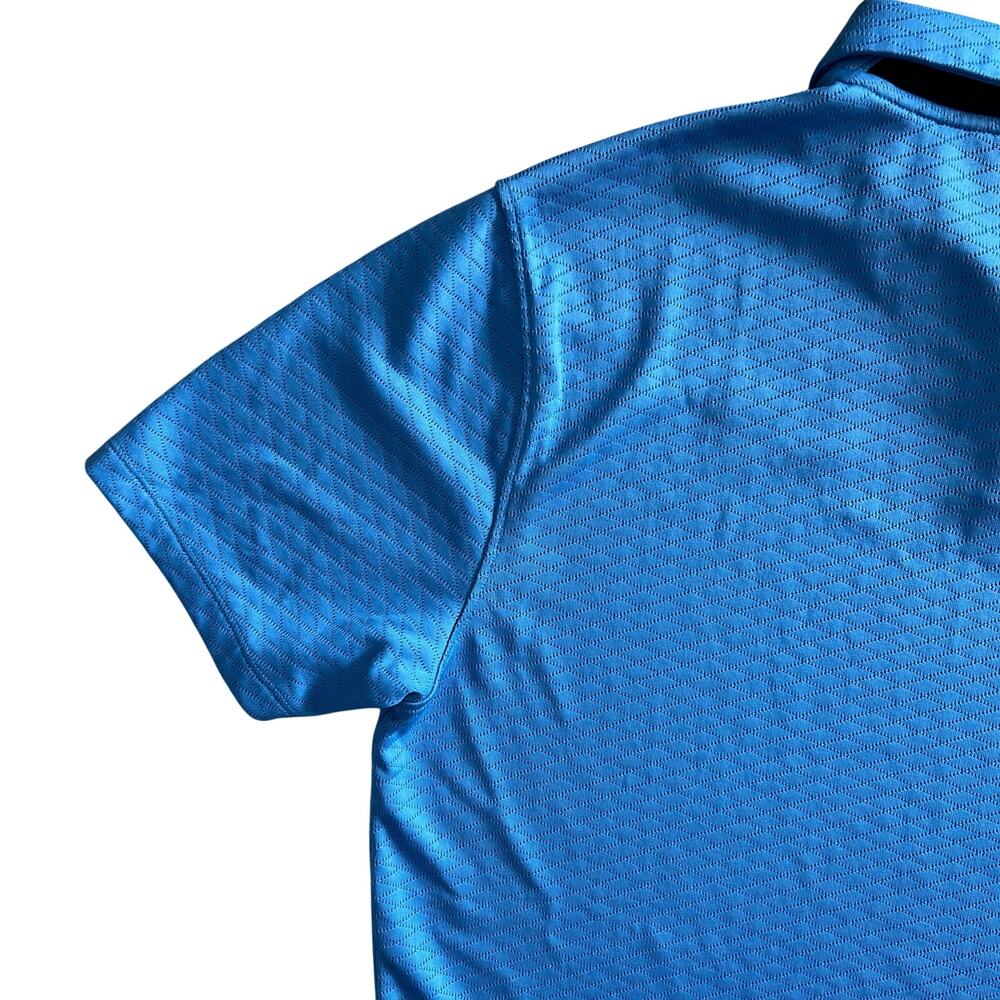 Nike Golf Dri-FIT Polo Shirt Blue Textured Athletic Performance Men’s L - Picture 10 of 11